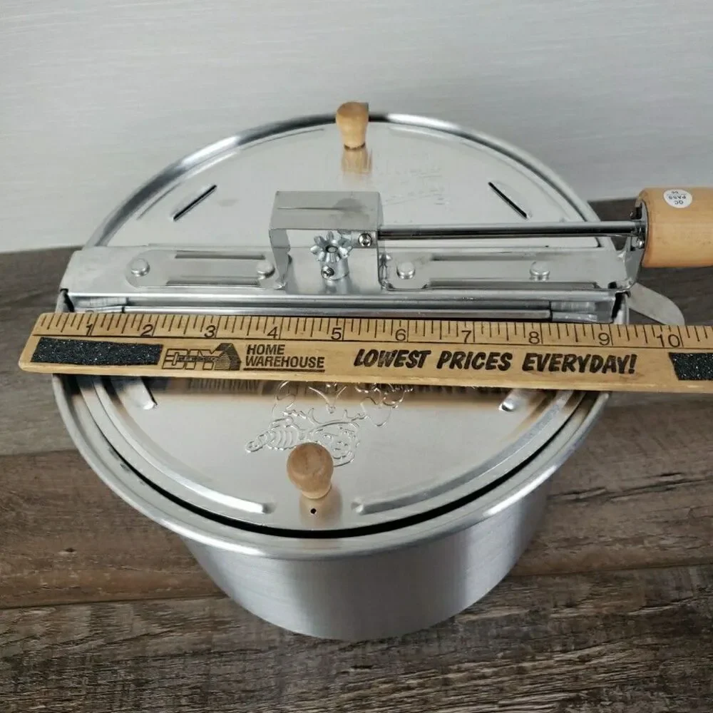 Great Northern Twister Original Stove Top Popcorn Popper Stainless Steel 6.5 qt